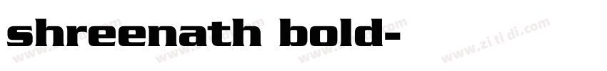 shreenath bold字体转换